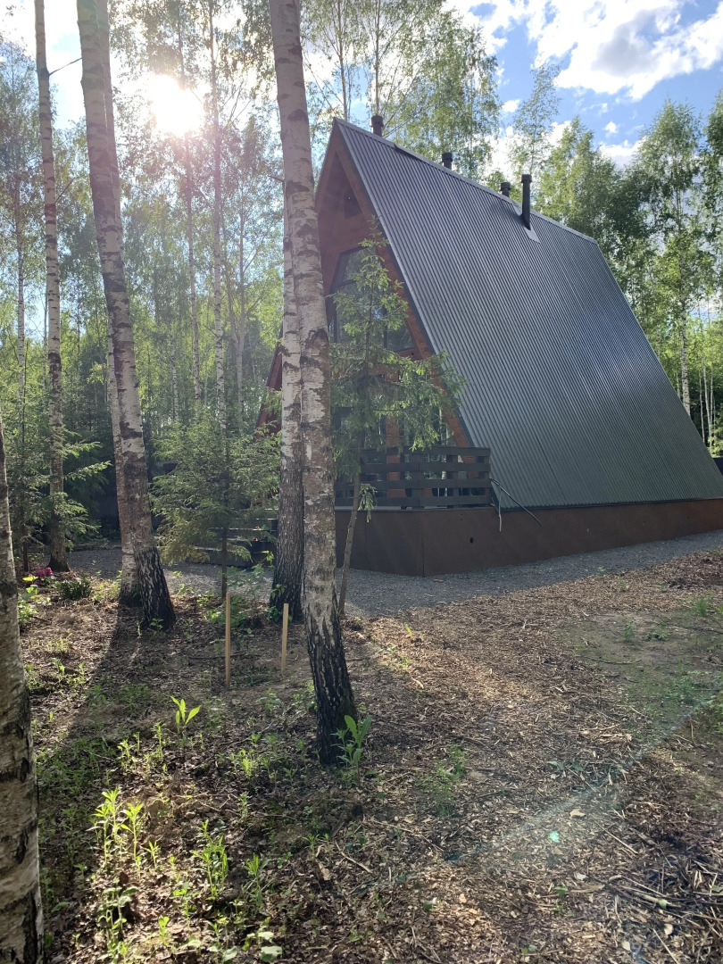 Частный дом A-фрейм в лесу Зеленого города