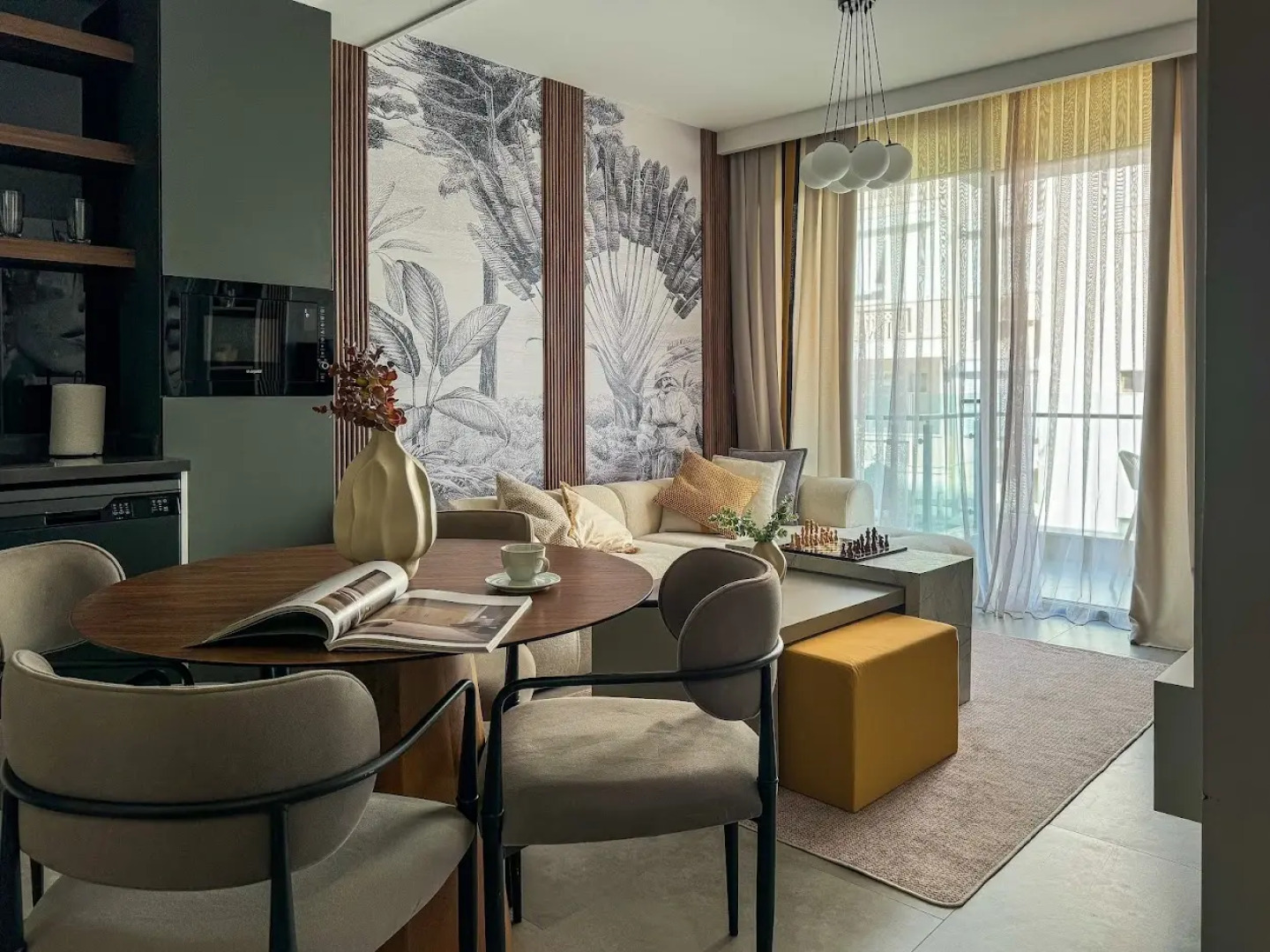 Апартаменты 1+1 Qoople Prive 29 рядом с морем