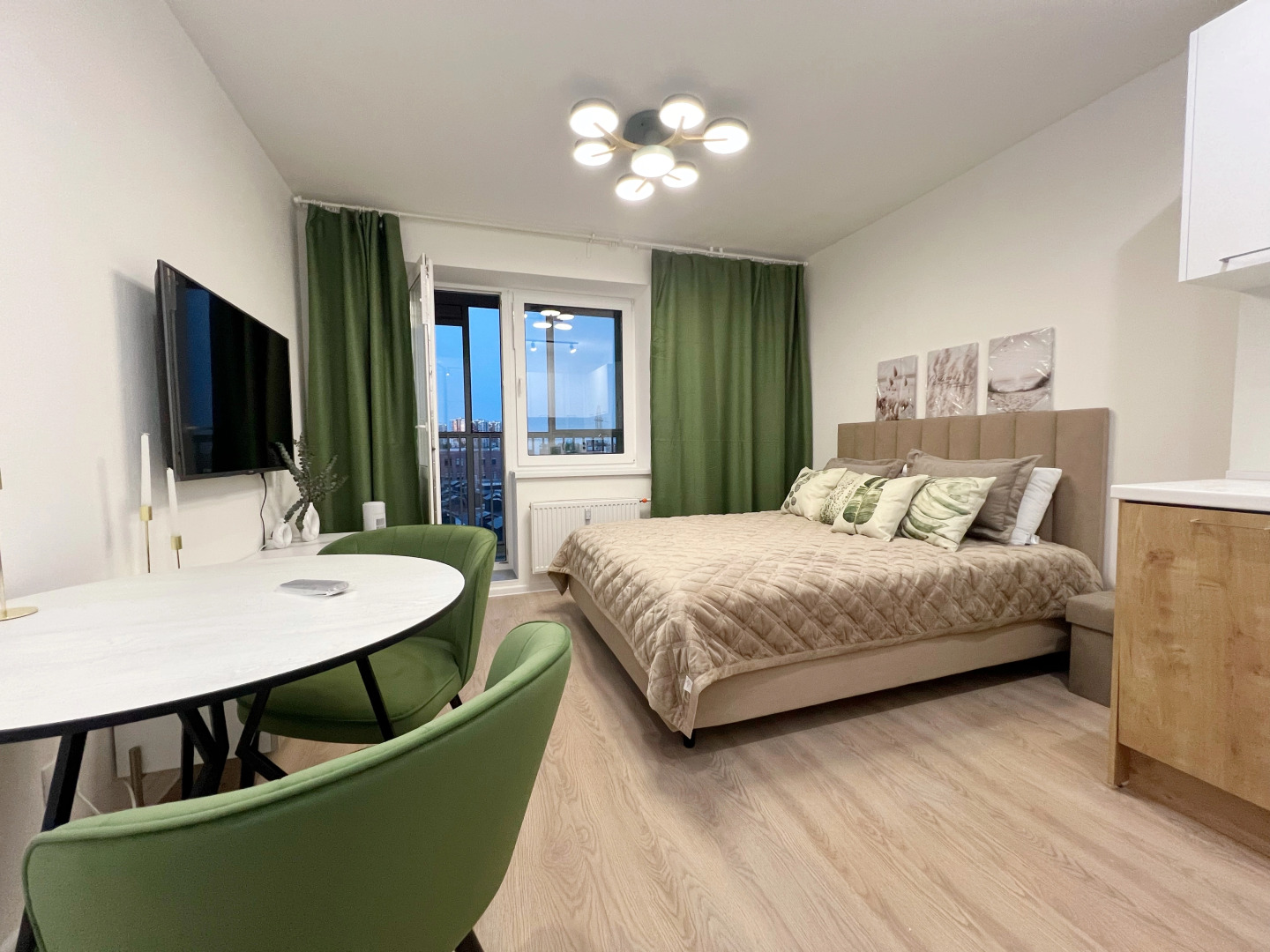 Квартира Зеленая студия в Рыбацком