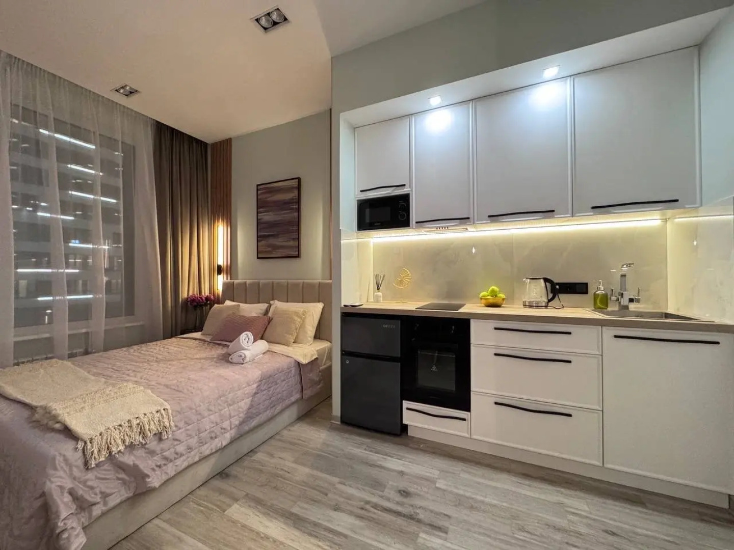 Квартира Студия Business Pink у метро Площадь Ильича