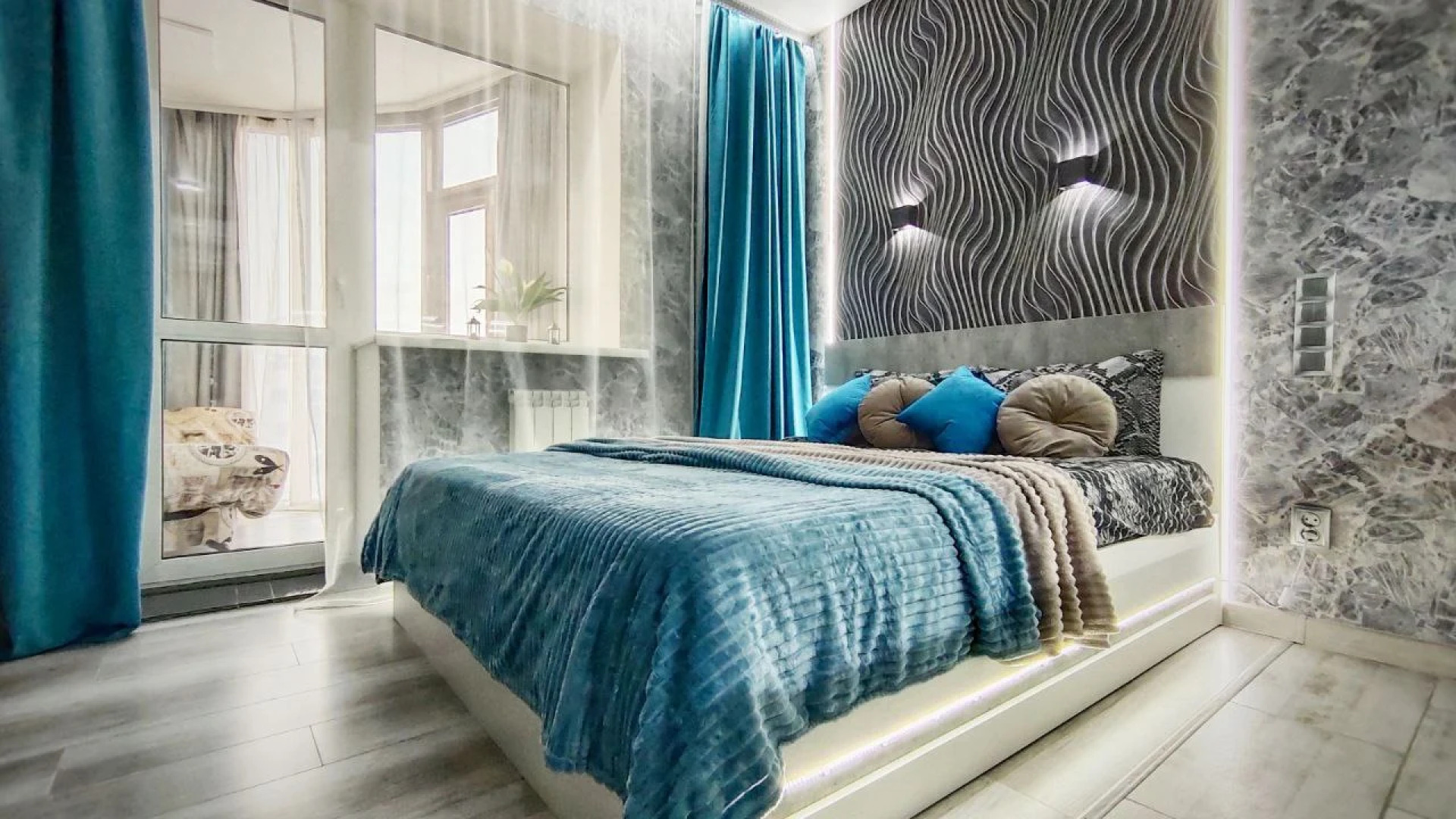 Квартира Guru c лаундж зоной на балконе