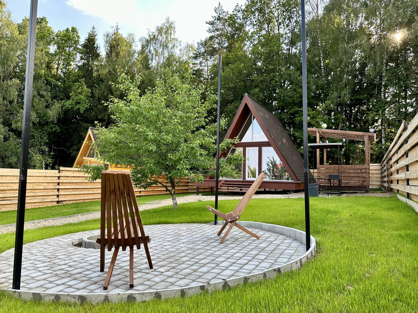 Глэмпинг Домики A-frame С Чаном или Купелью-Фурако