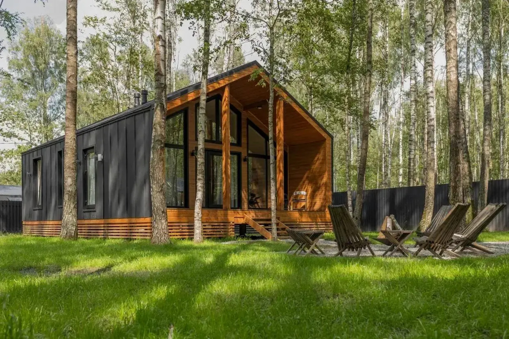 Частный дом Домик в лесу с камином и банным чаном