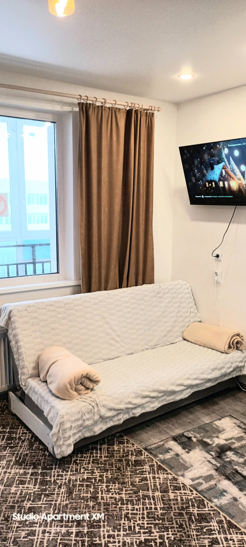 Квартира новая уютная студия на Берегу Иртыша